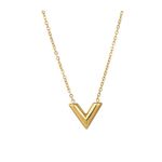 Boutique V Necklace Gold Filled Pendant Chain‎ Fashion Jewelry Photo 9