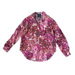 Johnny Was Silk Shirt Pink Floral Photo 2