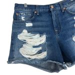 7 For All Mankind  Shorts Womens 29 Blue Cotton Distressed Frayed Hem Casual Photo 1