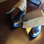 Frye Brown Leather Boots with Tan Suede Photo 2