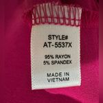 Zenana Outfitters pink tie front blouse size 2X short sleeve Photo 4