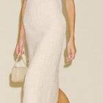 Reformation NWT  Lakia Tweed Midi Dress in Ivory Photo 0