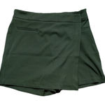 White Birch  Olive Green Faux Wrap Skirt XL | Minimalist Chic Capsule Basic Boho Photo 0