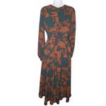 On the Land NWT Chiffon Long-Sleeve High-Low Midi Dress, Size Small, Western Photo 2