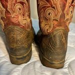 Boulet Cowboy Girl Leather Boots Size 8 C Women Brown Photo 4