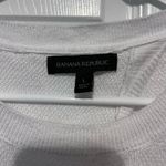 Banana Republic  White Linen Blend
Stretch Knit Tunic Top Draped Open back large Photo 1