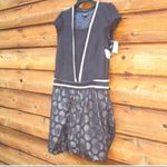 NWT Black White Bubble Hem Dress Black Size 6 Photo 2
