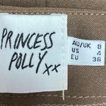 Princess Polly Women's Brown High Rise Front Pleated Wide Leg Dress Pants Size 4 Photo 3