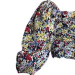 ZARA puffy sleeve floral smocked blouse Photo 8