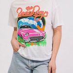 Daydreamer White Pink Beach Boys Convertible Surf Tropical Oversize USA T-Shirt Photo 2
