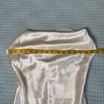 Altar'd State Satin Midi Dress Womens Small Champagne Ivory Bridal Bachelorette Photo 4