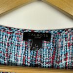 Talbots  Womens Multicolor Semi Sheer Long Sleeve Blouse Sz LP‎ | Colorful Office Photo 9