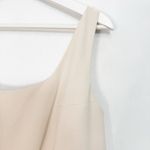 ADAY  Power Suit Scoop Neck Slim Straight Leg Jumpsuit Cream Beige Oat Size Large Photo 9