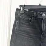 Gap Denim Washed Black Vintage High Rise Slim Jeans Open Raw Ankle Hem 28 Short Photo 5