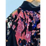 Weissman Black Velvet Sequin Bomber Jacket Rainbow Sparkle Dance Costume Top Photo 10