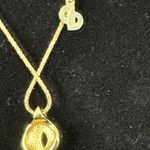 CHRISTIAN DIOR VINTAGE GOLDPLATED RHINESTONE PENDANT and NECKLACE Gold Photo 2