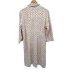 Vintage Cabernet Cottagecore Nightgown Robe LP White Floral Zip Front Pockets Size L Photo 1