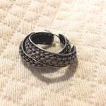 Sterling Silver  Braided Thai Weave Hoop Earrings Photo 2
