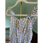 Jopna Boho Ruffle Strap Smocked Midi Dress Pink Orange Floral Cottagecore XS Purple Photo 4