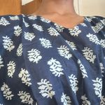 Floral hand Block Printed Long Kaftan Dress Blue Printed Kaftan Size undefined Photo 5