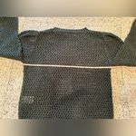 Joie  Lala Puff Sleeve Crochet Open Knit Sweater in Jungle Green, Size S, NWOT Photo 3