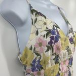 Jessica Simpson Babydoll Pleated Maxi Dress Sz L Y2K Floral Cottagecore Pastel Photo 2