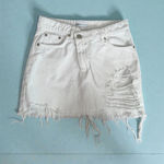 ZARA  Women’s  White Denim Skirt Size Small Photo 0
