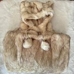 ASOS Faux Fur Coat with Teddy Ears - Cream Photo 5