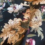 Vintage Y2K 90s Chapter One Black Flowered Pants Women’s Small Photo 6