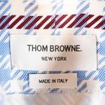 Thom Browne Made In Italy Silk Satin Houndstooth Collared Button Down Blouse Photo 1