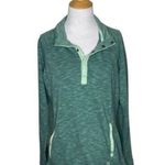 Avalanche Sweatshirt Green 1/4 Snap Pockets Cotton Camp Hike Size Large Womens Photo 7