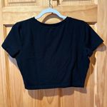 Wild Fable Fitted CROPPED Black TEE SHIRT Size Large Photo 1