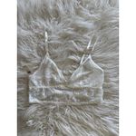 Aerie White Paisley Lace Longline Bralette Size Medium Photo 3