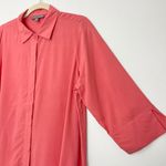 Jessica London New 3/4 Sleeve Button Down Shirt Coral Size 14W Photo 3