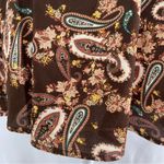 VERO MODA New Paisley Print High Waist Skater Skirt Coffee Bean Brown Size XS Photo 3