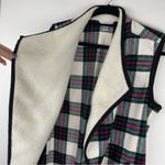 Christopher & Banks  Sz XL Petite Tartan Plaid Sherpa Wrap Tie Vest Photo 7