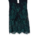 Bebe ‎ Lace Dress Romper "Cooper" Emerald Green Black Photo 4
