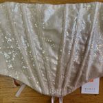 NEW Mable Sequined Bridal Bachelorette Wedding Fairy Lace Up Club Corset L White Size L Photo 3