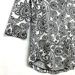 Charter Club  Petite Small Whimsy Paisley Dramatic Top 3/4 Funky V-Neck Oversized Photo 2