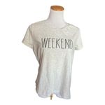 Rae Dunn Womens  Weekend Oversized Drop Sleeve Tee Shirt - Sz XL Photo 1