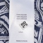 BeachLunchLounge  Short Sleeve Tassle Mini Dress Women's‎ Large Navy Blue Aztec Photo 8