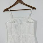 Lulus  White Floral Lace‎ Overlay Column Mini Dress Bridal Shower Wedding Size S Photo 5