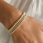 Alexa Leigh Crystal Tennis Bracelet in Gold One Size Womens Jewelry Photo 5