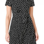 & Other Stories & Other Stories Paris Atelier Dress Black White Polka Dot Wrap Tie Waist Size‎ 4 Photo 0