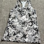 Reebok Women's Black, Gray & White Marble Swirl Athletic Razor Back Tank Top MED Photo 0