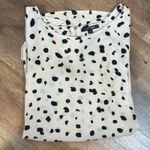 Paper Moon Black & Cream Polka Dot High-Low Blouse Women's Large Photo 4