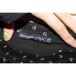 Abercrombie & Fitch Black Floral Drawstring Waist Long Sleeve Blouse Top Size XS Photo 2