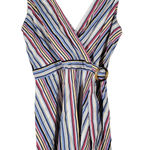 Speechless Linen Multi Color Striped Sleeveless V Neck Dress XL NWT Photo 0