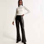 Abercrombie & Fitch  vegan leather split hem pants black size small long Photo 2