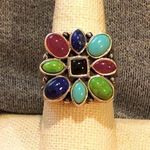 Sterling Silver BARSE Southwestern Multi-Gemstone Ring Sz 8 Photo 0